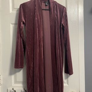 forever 21 duster velvet cardigan